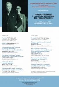 Tammaro De Marinis e la cultura napoletana del primo Novecento, Napoli, 30 settembre 2021